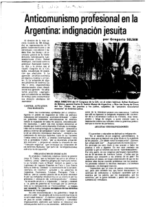 Anticomunismo profesional en la Argentina: indignación jesuíta.