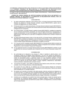 Acuerdo del Consejo General del Instituto Nacional Electoral por el