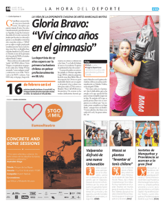 Gloria Bravo: “Viví cinco años en el gimnasio”