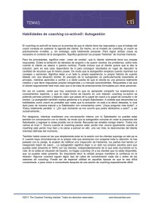 Habilidades de coaching co-activo®: Autogestión