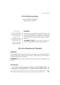 El rol del psicomotricista - Revista Interuniversitaria de Formación