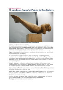 17 escultores `toman` el Palacio de Don Gutierre