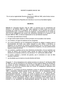 Decreto 958 de 1961 - Superintendencia Financiera de Colombia