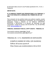 TRIBUNAL 05: E.T.S. INGENIERÍA DE EDIFICACIÓN (CAMPUS