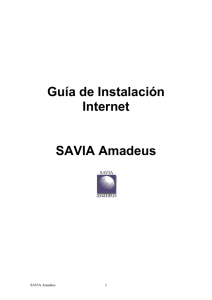 Guía de Instalación Internet SAVIA Amadeus