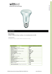 Tipo Modelo / Model Type Lámpara Reflectora LED, 8W Referencia