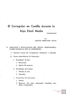 El Corregidor en Castilla durante la Baja Edad Media