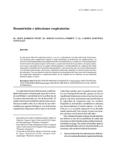 Desnutrición e infecciones respiratorias