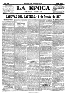 CÁNOVAS DEL CASTILLO.- 8 de Agosto de 1897