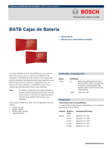 BATB Cajas de Batería - Bosch Security Systems