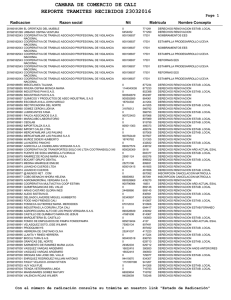 camara de comercio de reporte tramites recibidos 23032016 cali