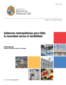 Gobiernos metropolitanos para Chile: la necesidad versus la