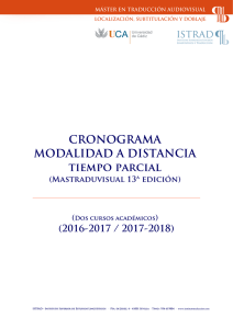 CRONOGRAMA MODALIDAD A DISTANCIA tiempo parcial