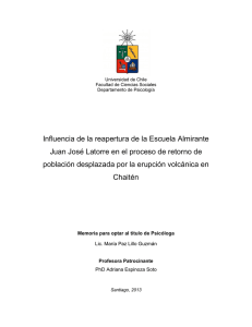 Influencia de la reapertura de la Escuela Almirante Juan José