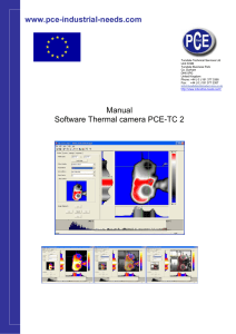 www.pce-industrial-needs.com Manual Software Thermal camera