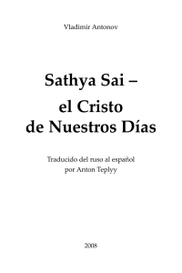 Sathya Sai – el Cristo de Nuestros Días