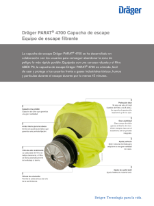 Información de producto: Dräger PARAT® Capuchas de escape