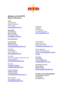 Members of the NCRTD Board of Directors