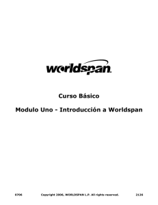 Curso Básico Modulo Uno - Introducción a Worldspan