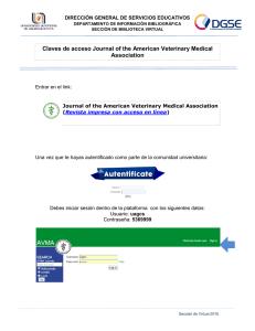 Claves de acceso Journal of the American Veterinary Medical