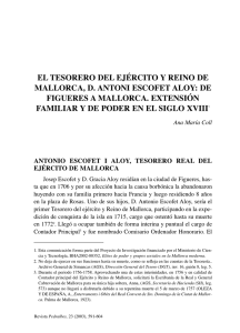 EL TESORERO DEL EJÉRCITO Y REINO DE MALLORCA, D
