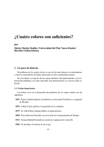 ¿Cuatro colores son suficientes? - University of the Basque Country