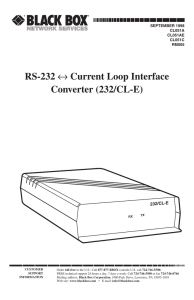 RS-232 ↔ Current Loop Interface Converter (232/CL-E)