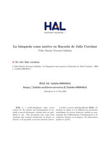 La búsqueda como motivo en Rayuela de Julio Cortázar - Hal-SHS
