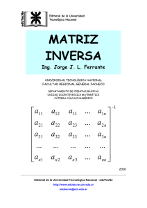matriz inversa - edUTecNe - Universidad Tecnológica Nacional