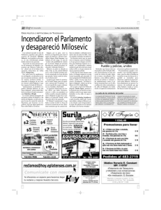 Incendiaron el Parlamento y desapareció Milosevic