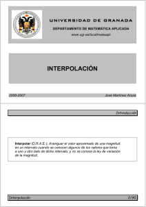 INTERPOLACIÓN - Universidad de Granada