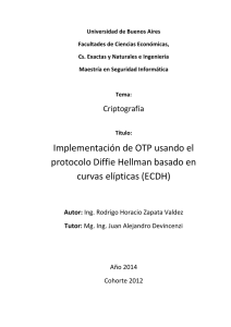 Implementación de OTP usando el protocolo Diffie Hellman basado