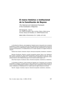 El marco histórico e institucional de la Constitución de Bayona. IN