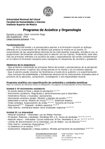 Programa de Acústica y Organología