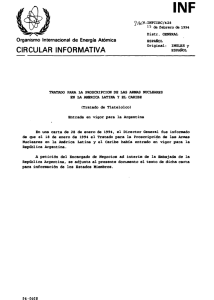 INFCIRC/428 - The Treaty for the Prohibition of Nuclear Weapons in