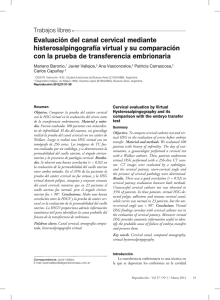 Evaluación del canal cervical mediante histerosalpingografía virtual