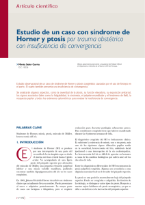 Estudio de un caso con síndrome de Horner y ptosis por trauma