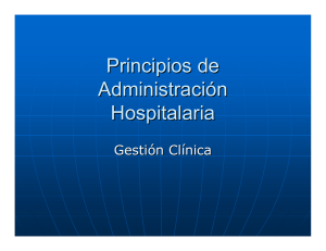Principios de Administración Hospitalaria