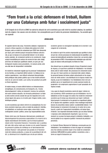 Resolució del 9è Congrés de CCOO de Catalunya