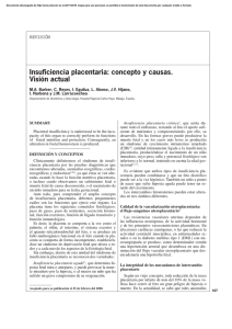 Insuficiencia placentaria: concepto y causas. Visión actual