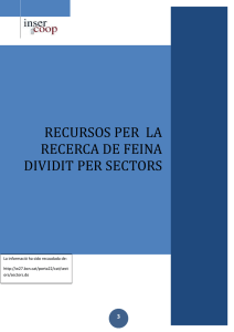 Recursos per la recerca de feina dividit per sectors