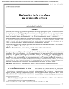 evaluación de la vía aérea en el paciente crítico