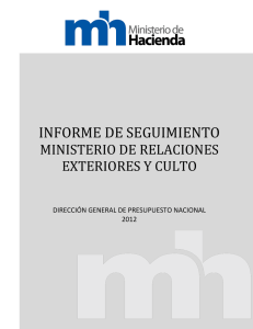 informe de seguimiento - Ministerio de Hacienda