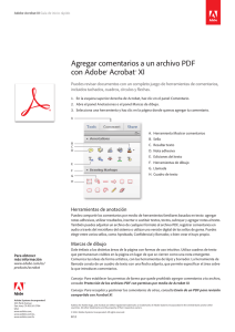 Agregar comentarios a un archivo PDF con Adobe® Acrobat® XI