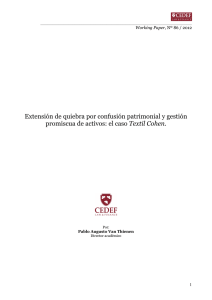 WP 86 - EXTENSION DE QUIEBRA Y CONFUSION PATRIMNIAL