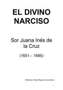 de la Cruz, Sor Juana Ine, DIVINO NARCISO