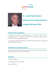 Dr. Javier Naval Álvaro Jefe Servicio Cirugía General Hospital
