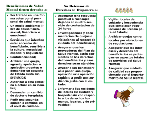 Patients` Rights Advocacy brochure Spanish 14 pt font revised 10