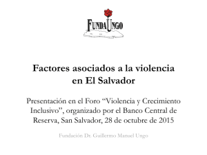 Factores asociados a la violencia en El Salvador