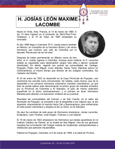 H. JOSÍAS LEÓN MAXIME LACOMBE